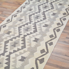 Load image into Gallery viewer, Hand-Woven Flatweave Geometric Design Kilim Handmade Wool (Size 2.10 X 9.7) Cwral-9573