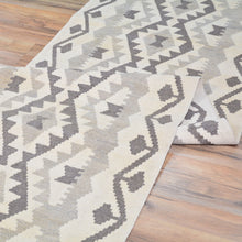 Load image into Gallery viewer, Hand-Woven Flatweave Geometric Design Kilim Handmade Wool (Size 2.10 X 9.7) Cwral-9573