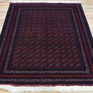 Hand-Knotted Fine Turkoman Bokhara Wool Handmade Rug (Size 3.4 X 5.0) Cwral-9711