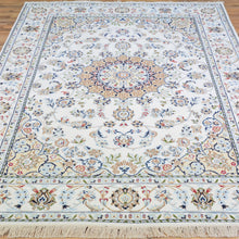 Load image into Gallery viewer, Hand-Knotted Fine Wool and Silk Traditional Nain Design Handmade Rug (Size 4.7 X 6.10) Cwral-9783