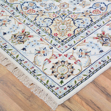 Load image into Gallery viewer, Hand-Knotted Fine Wool and Silk Traditional Nain Design Handmade Rug (Size 4.7 X 6.10) Cwral-9783