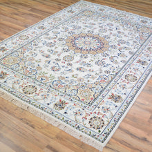 Load image into Gallery viewer, Hand-Knotted Fine Wool and Silk Traditional Nain Design Handmade Rug (Size 4.7 X 6.10) Cwral-9783