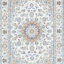 Load image into Gallery viewer, Hand-Knotted Fine Wool and Silk Traditional Nain Design Handmade Rug (Size 4.7 X 6.10) Cwral-9783