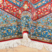 Load image into Gallery viewer, Hand-Knotted Traditional Design Kashmiri Silk/Silk Handmade Rug (Size 4.1 X 6.1) Cwral-9975