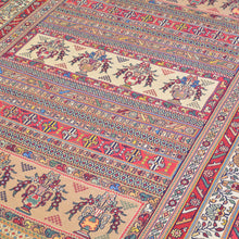 Load image into Gallery viewer, Fine Soumack Weave Tribal Design Handmade Wool Rug (Size 4.4 X 7.0) Cwral-9981