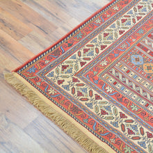Load image into Gallery viewer, Fine Soumack Weave Tribal Design Handmade Wool Rug (Size 4.4 X 7.0) Cwral-9984