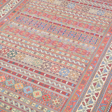 Load image into Gallery viewer, Fine Soumack Weave Tribal Design Handmade Wool Rug (Size 4.4 X 7.0) Cwral-9984