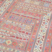 Load image into Gallery viewer, Fine Soumack Weave Tribal Design Handmade Wool Rug (Size 4.4 X 7.0) Cwral-9984