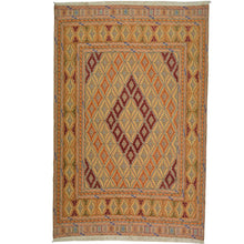 Load image into Gallery viewer, Multi-Weave Oriental Soumak Tribal Handmade Wool Rug (Size 5.5 X 6.9) Cwral-10002