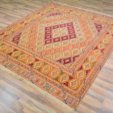 Load image into Gallery viewer, Multi-Weave Oriental Soumak Tribal Handmade Wool Rug (Size 5.5 X 6.9) Cwral-10002