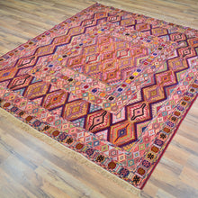 Load image into Gallery viewer, Multi-Weave Oriental Soumak Tribal Handmade Wool Rug (Size 5.3 X 6.2) Cwral-10029