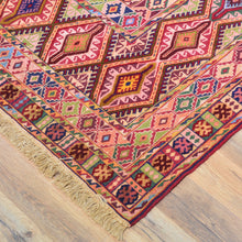 Load image into Gallery viewer, Multi-Weave Oriental Soumak Tribal Handmade Wool Rug (Size 5.1 X 6.3) Cwral-10032