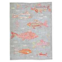 Load image into Gallery viewer, Fish wool rug