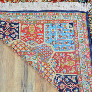 Hand-Knotted Traditional Design Kashmiri Silk/Silk Handmade Rug (Size 6.0 X 9.0) Cwral-10467