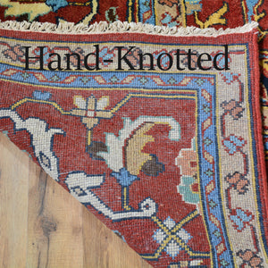 Hand-Knotted Oriental Indo Heriz/Serapi Design Handmade Rug (Size 9.10 X 13.7) Cwral-1386