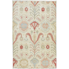 Load image into Gallery viewer, Hand-Knotted Oriental Ikat Design Chobi Wool Handmade Rug (Size 4.2 X 6.3) Cwral-2412