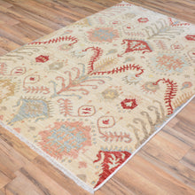Load image into Gallery viewer, Hand-Knotted Oriental Ikat Design Chobi Wool Handmade Rug (Size 4.2 X 6.3) Cwral-2412