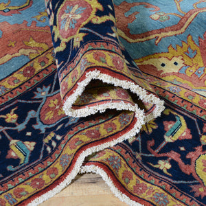 Hand-Knotted Fine Oriental Serapi Heriz Wool Handmade Rug (Size 9.11X 13.7) Cwral-2745
