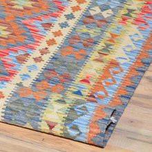 Load image into Gallery viewer, Hand-Woven Afghan Reversible Flatweave Kilim Wool Handmade Rug (Size 5.1 X 6.5) Brral-2991