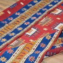 Load image into Gallery viewer, Hand-Woven Afghan Sumack Wool Flatweave Rug (Size 5.10 X 7.2) Brrsf-30