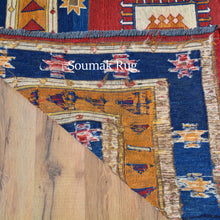 Load image into Gallery viewer, Hand-Woven Afghan Sumack Wool Flatweave Rug (Size 5.10 X 7.2) Brrsf-30