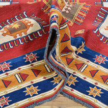 Load image into Gallery viewer, Hand-Woven Afghan Sumack Wool Flatweave Rug (Size 5.10 X 7.2) Brrsf-30