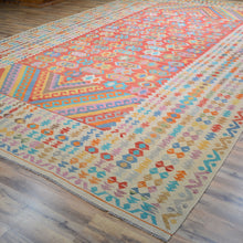 Load image into Gallery viewer, Hand-Woven Afghan Tribal Mimana Kilim Wool Rug (Size 10.2 X 16.0) Brrsf-591