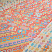 Load image into Gallery viewer, Hand-Woven Afghan Tribal Mimana Kilim Wool Rug (Size 10.2 X 16.0) Brrsf-591