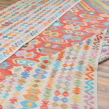 Load image into Gallery viewer, Hand-Woven Afghan Tribal Mimana Kilim Wool Rug (Size 10.2 X 16.0) Brrsf-591