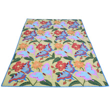 Load image into Gallery viewer, Chain-Stitched Butterfly Design Handmade Wool Rug (Size 4.0 X 6.0) Brrsf-912