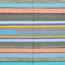 Load image into Gallery viewer, Hand-Woven Striped Design Handmade Cotton Rug (Size 3.10 X 6.0) Brrsf-963