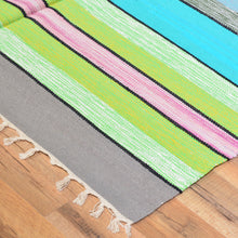 Load image into Gallery viewer, Hand-Woven Striped Design Handmade Cotton Rug (Size 3.10 X 6.0) Brrsf-963