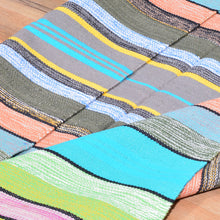 Load image into Gallery viewer, Hand-Woven Striped Design Handmade Cotton Rug (Size 3.10 X 6.0) Brrsf-963