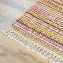 Load image into Gallery viewer, Hand-Woven Stripe Dhurrie Flatweave Reversible Kilim Handmade Rug (Size 4.0 X 6.3) Cwrsf-1089