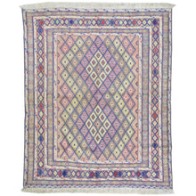 Load image into Gallery viewer, Afghan Tribal Mashwani Handmade Geometric Design Wool Rug (Size 4.9 X 5.9) Brrsf-1329