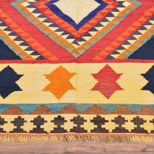 Load image into Gallery viewer, Hand-Woven Persian Kilim Geometric Design Handmade Wool Rug (Size 4.10 X 8.6) Brrsf-1380