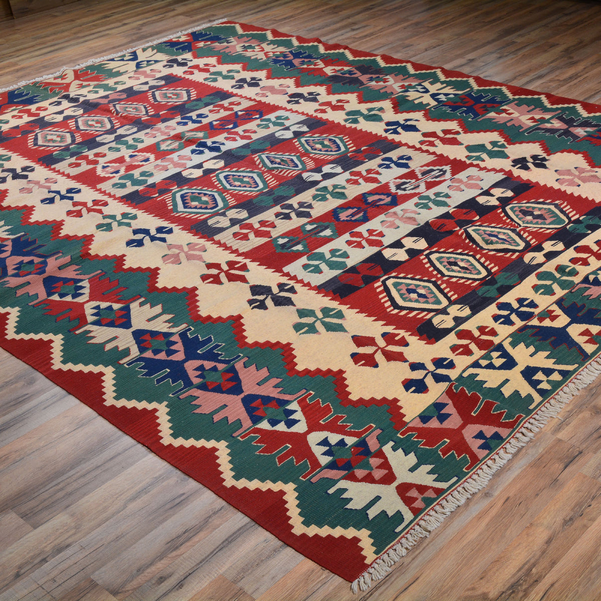 Hand woven Turkish store Kilim cotton rug