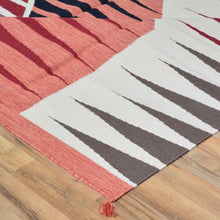 Load image into Gallery viewer, Hand-Woven Flatweave Navajo Style Handmade Wool Rug (Size 9.0 X 12.0) Cwral-2157