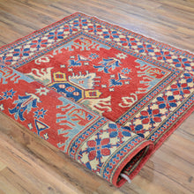 Load image into Gallery viewer, Hand-Knotted Kazak Traditional Design Wool Rug (Size 4.3 X 5.10) Brral-510