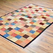 Load image into Gallery viewer, Hand-Knotted New Gabbeh Design Wool Area Rug (Size 4.2 X 6.4) Brral-798