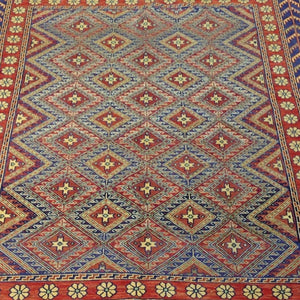 Soumak Weave Fine Afghan Tribal Wool Handmade Kilim Rug (Size 5.2 X 6.2) Brral-3750