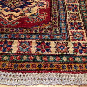 Hand-Knotted Fine Kazakl Design 100% Wool Rug Handmade (Size 2.7 X 10.6) Brral-1650