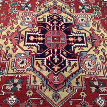 Load image into Gallery viewer, Hand-Knotted Tribal Heriz Serapi Design Wool Rug (Size 6.0 X 9.2) Brral-306