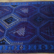 Load image into Gallery viewer, Hand-Knotted Persian Blue Overdyed Wool Handmade Rug (Size 5.3 X 7.8) Brrsf-714