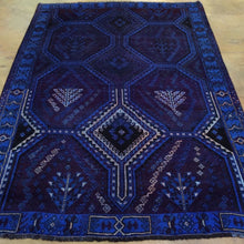 Load image into Gallery viewer, Hand-Knotted Persian Blue Overdyed Wool Handmade Rug (Size 5.3 X 7.8) Brrsf-714