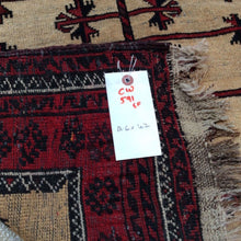 Load image into Gallery viewer, Oriental Hand-Knotted Afghan Baloch Prayer Handmade Wool Rug (Size 2.6 X 4.7) Cwrsf-1773