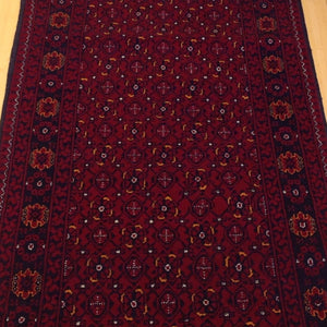 Hand-Knotted Turkmen Afghan Tribal Handmade 100% Wool Rug (Size 2.8 X 9.9) Cwral-4632