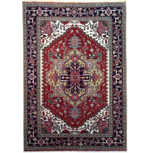 Load image into Gallery viewer, Hand-Knotted Tribal Heriz Serapi Design Wool Rug (Size 6.0 X 9.2) Brral-306