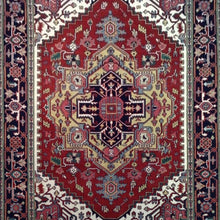 Load image into Gallery viewer, Hand-Knotted Tribal Heriz Serapi Design Wool Rug (Size 6.0 X 9.2) Brral-306