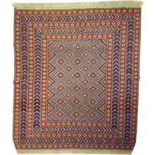 Load image into Gallery viewer, Soumak Weave Fine Afghan Tribal Wool Handmade Kilim Rug (Size 5.2 X 6.2) Brral-3750